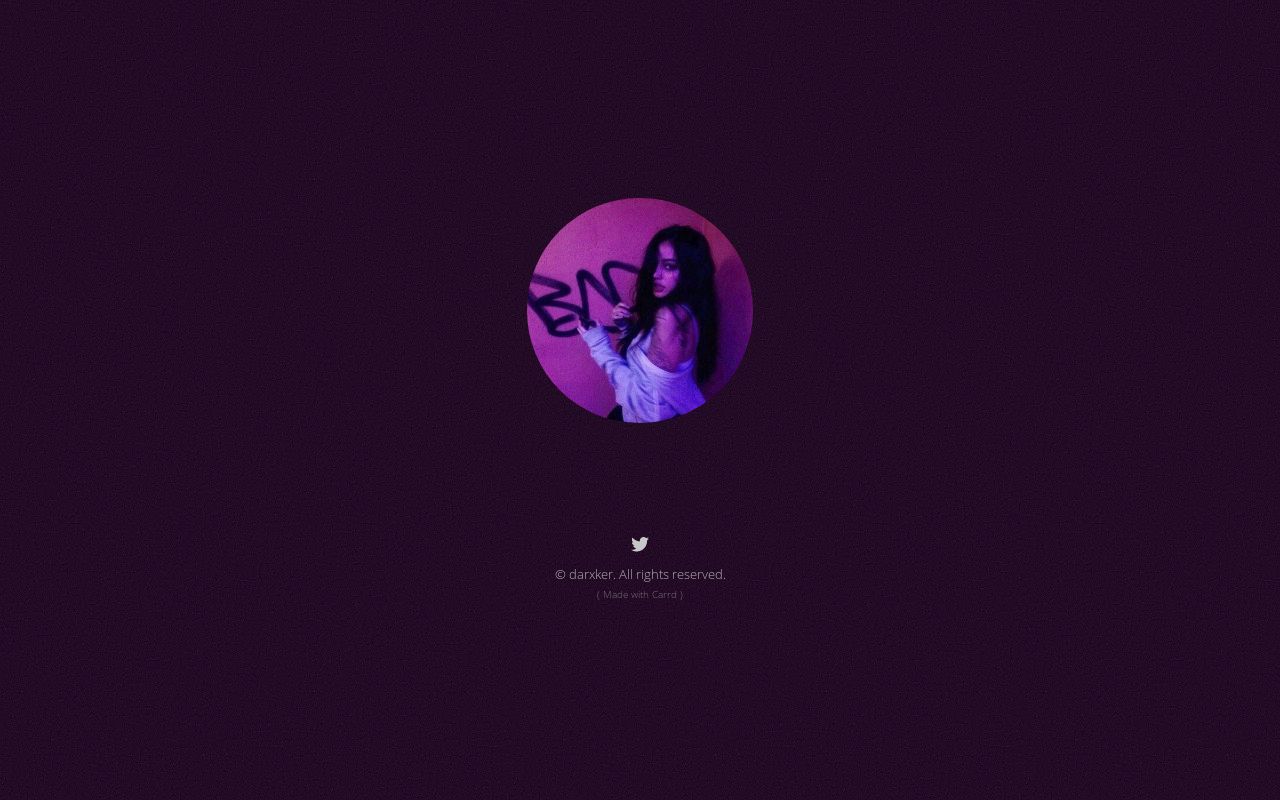 Carrd profile picture for @darker